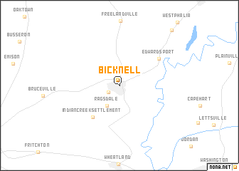 map of Bicknell