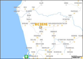 map of Bicoeme