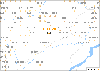 map of Bicoro