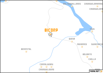 map of Bicorp