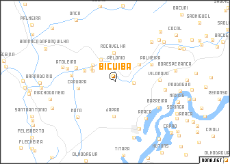 map of Bicuíba