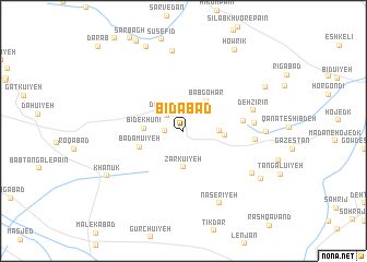 map of Bīdābād