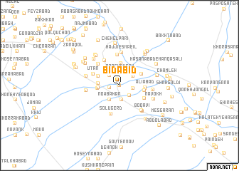 map of Bīdābīd