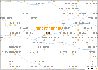 map of Bidaczów Nowy