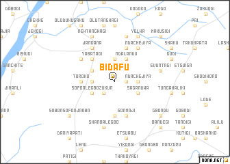 map of Bidafu