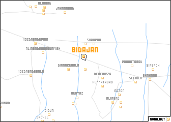 map of Bīdājān