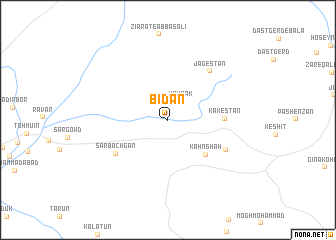 map of Bīdān