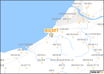 map of Bidart