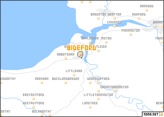 map of Bideford