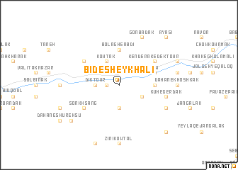 map of Bīd-e Sheykh ‘Alī