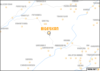 map of Bīdeskān