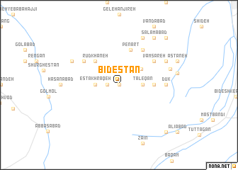 map of Bīdestān