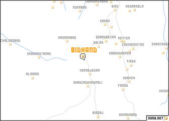 map of Bīdhand
