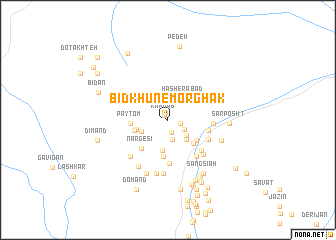 map of Bīdkhūn-e Morghak