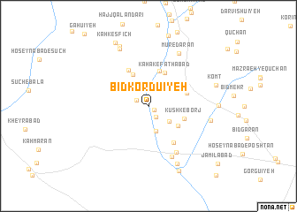 map of Bīd Kordū\