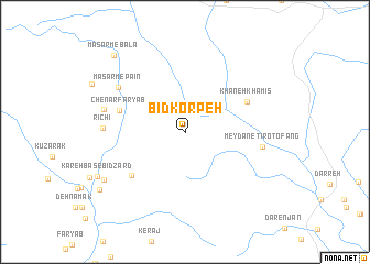 map of Bīd Korpeh