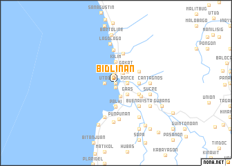 map of Bidlinan