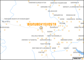 map of Bīdrūbeh-ye Vosţá