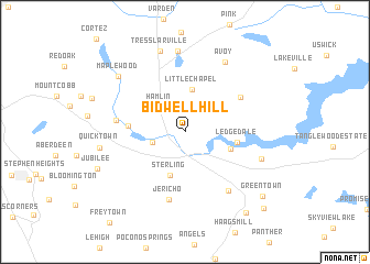 map of Bidwell Hill