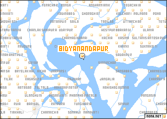 map of Bidyānandapur