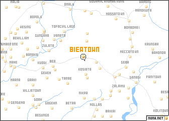 map of Biea Town