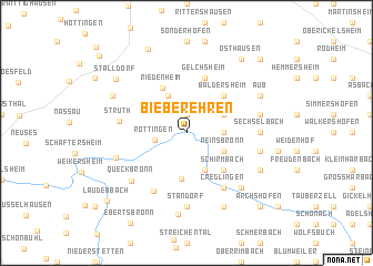 map of Bieberehren