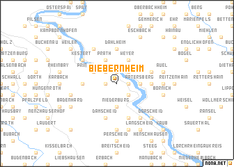 map of Biebernheim