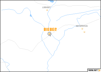 map of Bieber