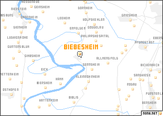 map of Biebesheim