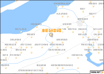 map of Biedkowo