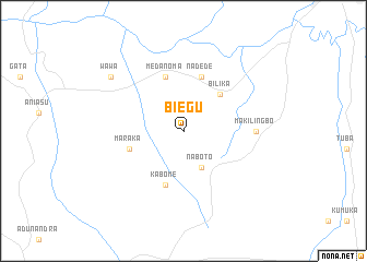 map of Biegu