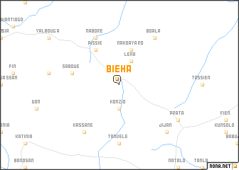 map of Biéha