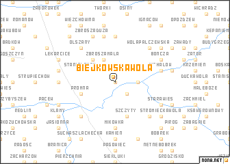 map of Biejkowska Wola