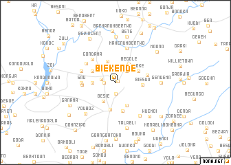 map of Bie Kende