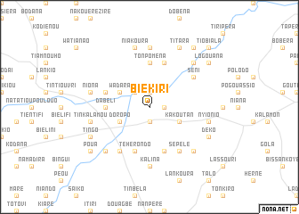 map of Biékiri