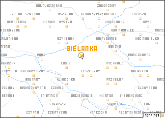 map of Bielanka