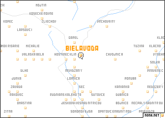 map of Biela Voda