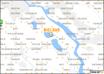 map of Bielawa