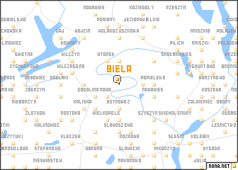 map of Biela