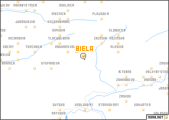 map of Biela