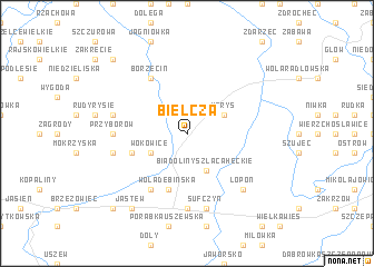 map of Bielcza