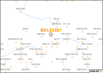 map of Biele Vody