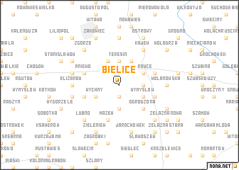 map of Bielice