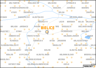 map of Bielice