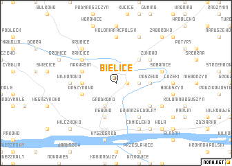 map of Bielice