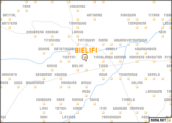 map of Biélifi