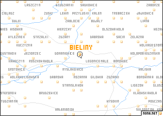 map of Bieliny