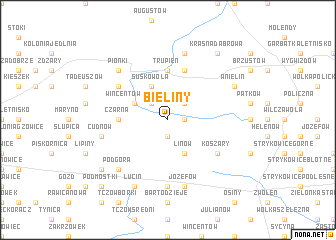 map of Bieliny