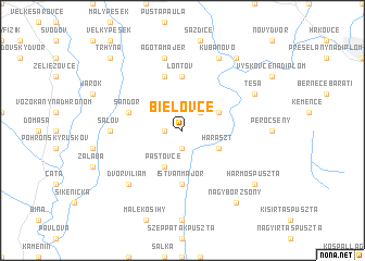 map of Bielovce