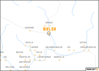 map of Bielsa